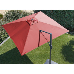 Parasol déporté NH 3 x 3 m orientable ROUGE