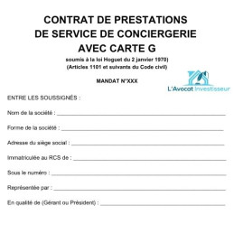 Contrat de conciergerie...