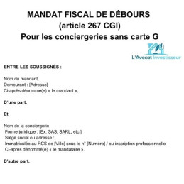 Mandat fiscal de débours...
